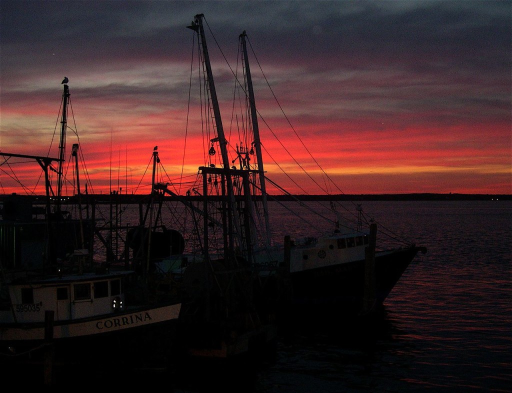 sunset at the docks