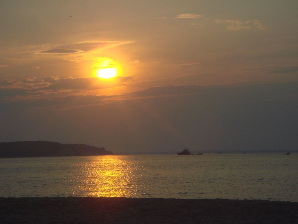 water and sun and boat