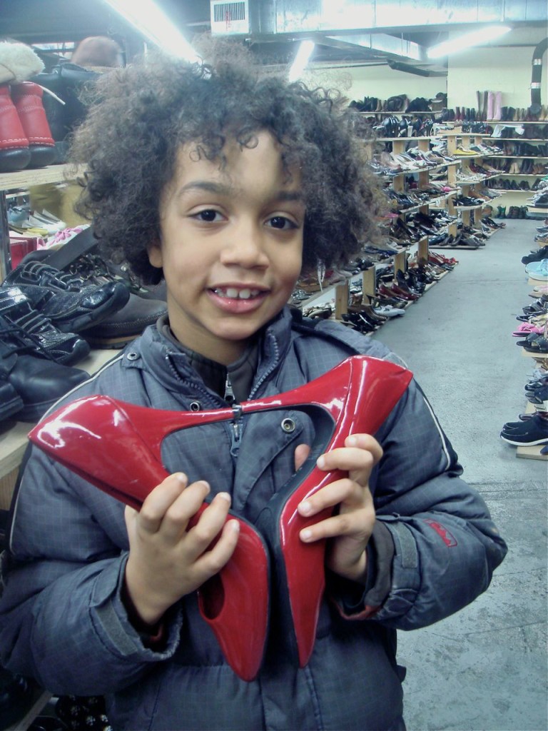 BOY WITH HEART SHAPED SHOES