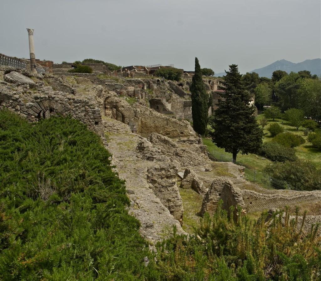 pompai on a hill