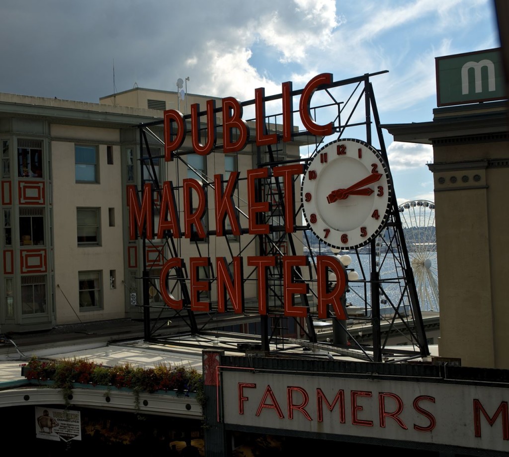 clouds passing over market