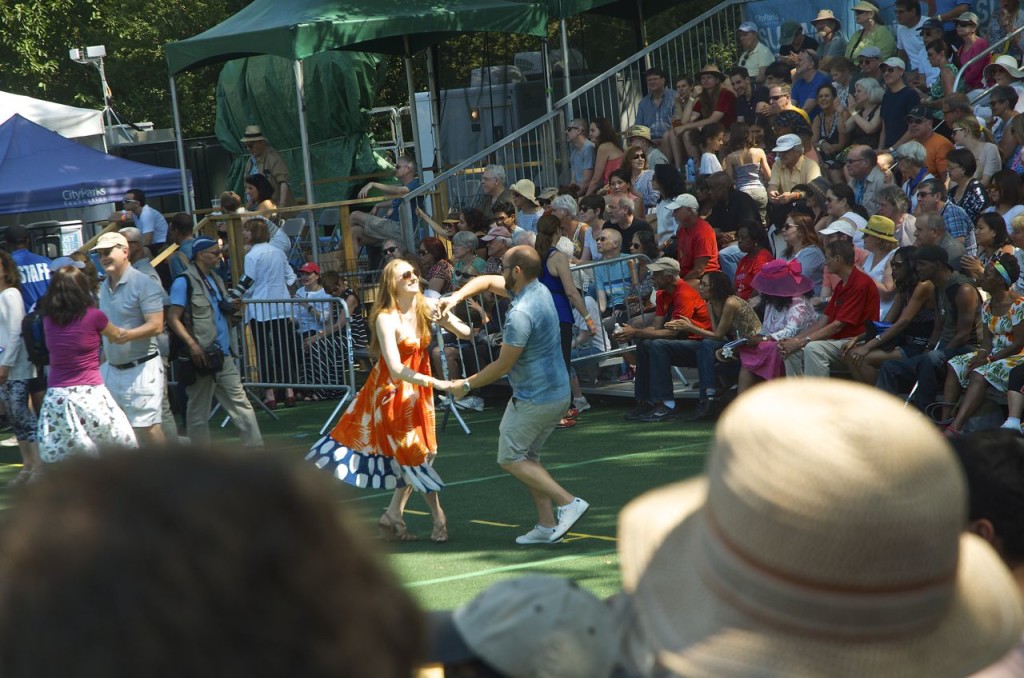 dancing in the park