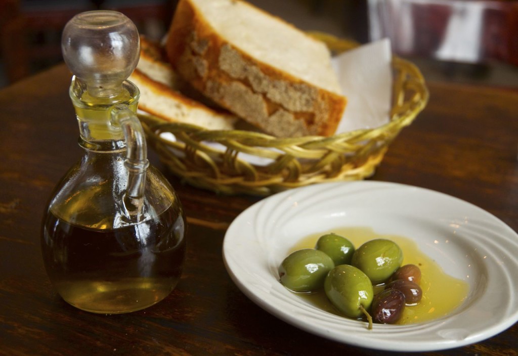BREAD, OLIVES AND OIL